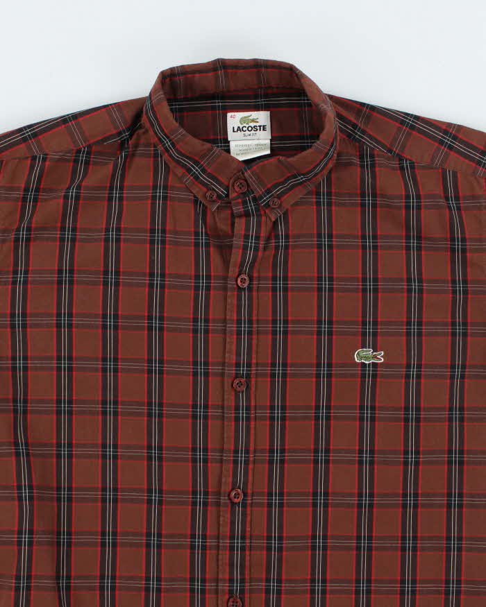 Vintage Y2K Lacoste Striped Button Up Shirt - M