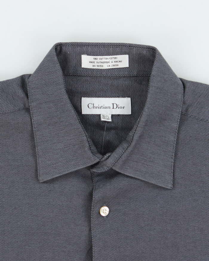 Vintage 2000's Christian Dior Plain Grey Shirt - L