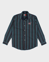 Vintage 2000's Tommy Hilfiger Striped Button Up Shirt - XL