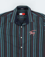 Vintage 2000's Tommy Hilfiger Striped Button Up Shirt - XL