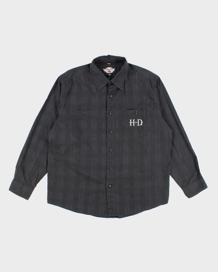 Vintage 2000's Harley Davidson Embroidered Biker Shirt - XL