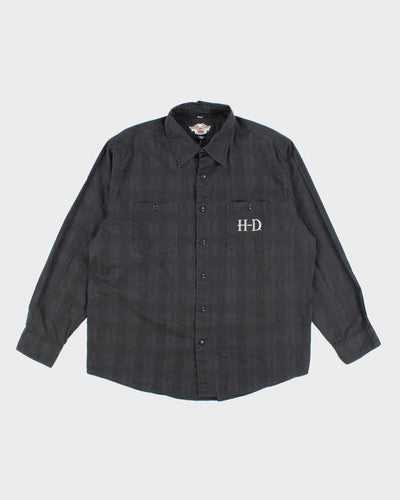 Vintage 2000's Harley Davidson Embroidered Biker Shirt - XL