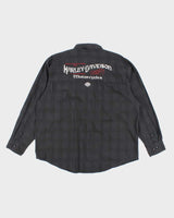 Vintage 2000's Harley Davidson Embroidered Biker Shirt - XL