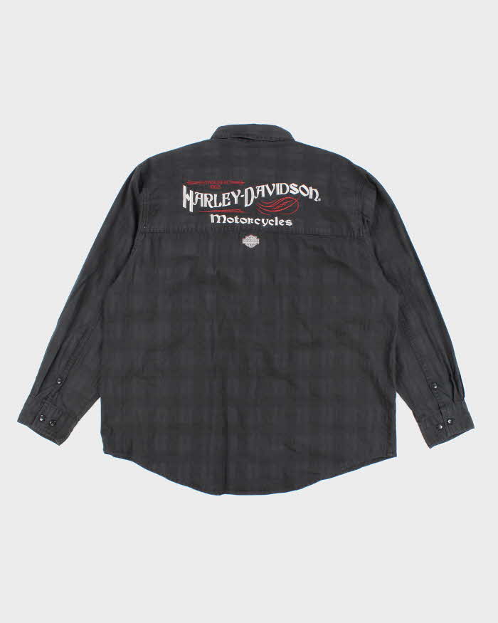 Vintage 2000's Harley Davidson Embroidered Biker Shirt - XL
