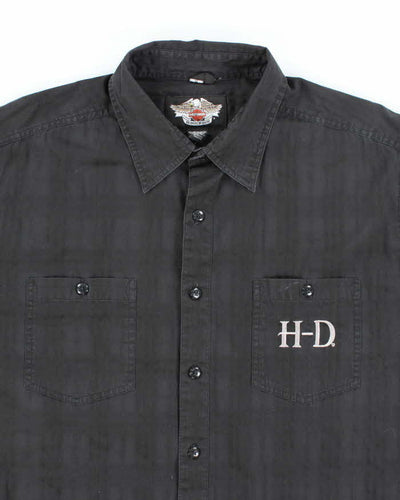 Vintage 2000's Harley Davidson Embroidered Biker Shirt - XL