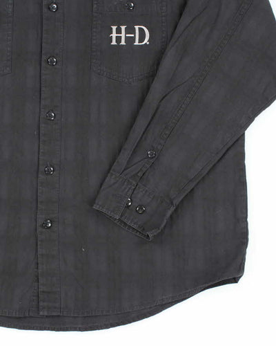 Vintage 2000's Harley Davidson Embroidered Biker Shirt - XL