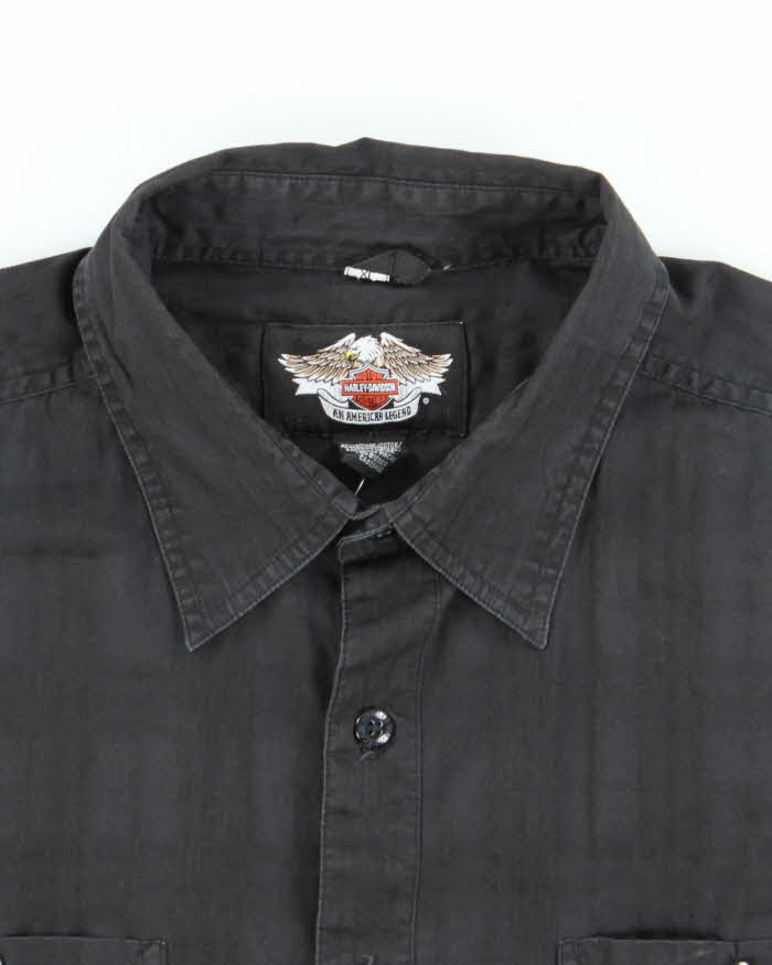 Vintage 2000's Harley Davidson Embroidered Biker Shirt - XL