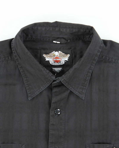 Vintage 2000's Harley Davidson Embroidered Biker Shirt - XL