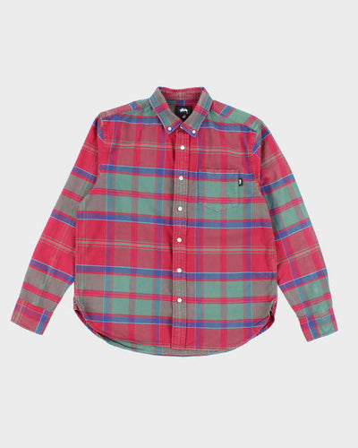 Vintage 2000's Stussy Button Up Flannel Shirt - M