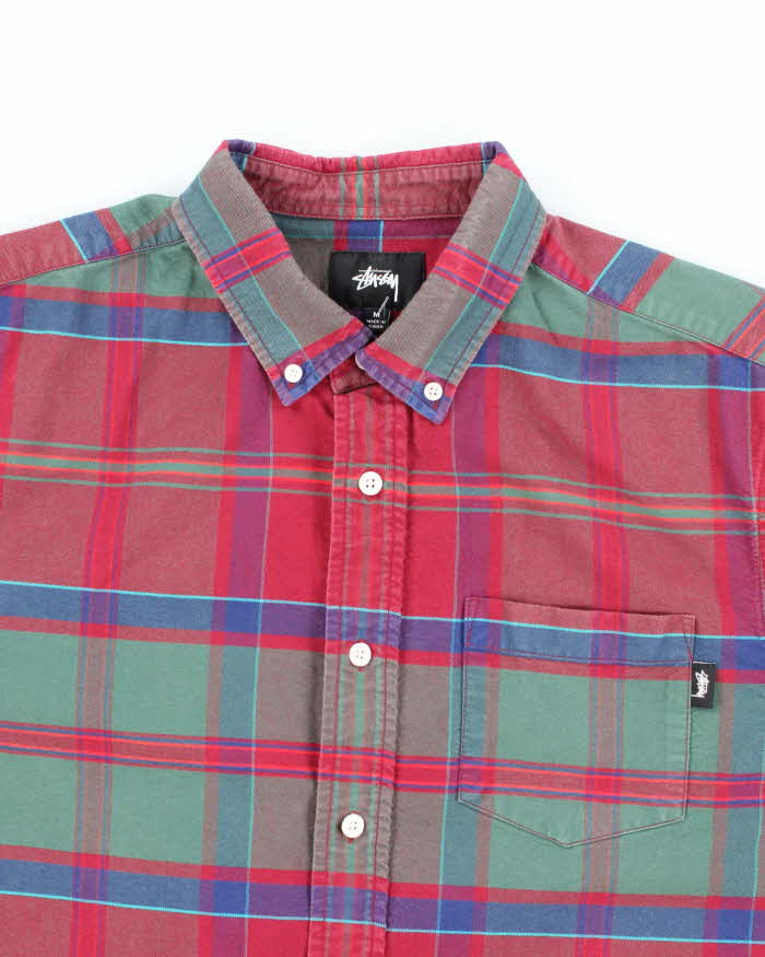 Vintage 2000's Stussy Button Up Flannel Shirt - M