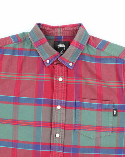 Vintage 2000's Stussy Button Up Flannel Shirt - M