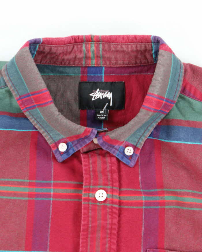 Vintage 2000's Stussy Button Up Flannel Shirt - M