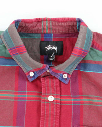 Vintage 2000's Stussy Button Up Flannel Shirt - M