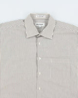 Vintage 2000's Balmain Striped Button Up Shirt - L