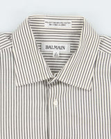 Vintage 2000's Balmain Striped Button Up Shirt - L