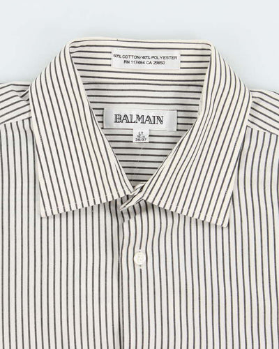 Vintage 2000's Balmain Striped Button Up Shirt - L