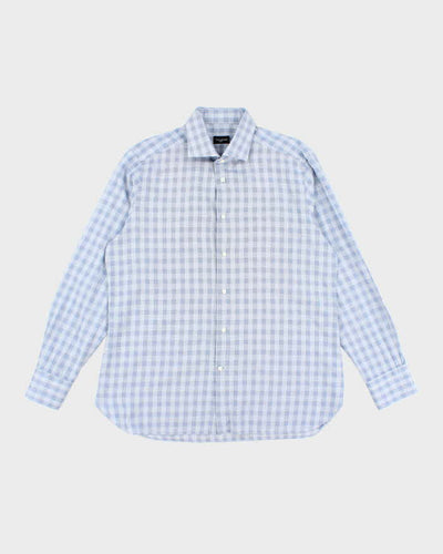 Vintage Ermenegildo Zegna Checked Long Sleeve Shirt - L