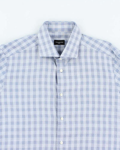 Vintage Ermenegildo Zegna Checked Long Sleeve Shirt - L