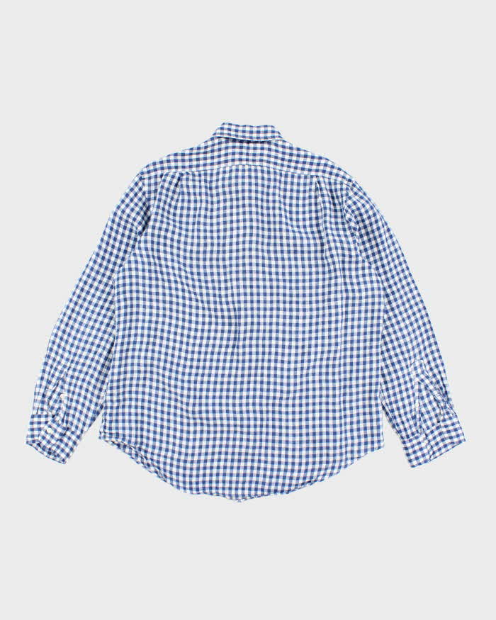 Vintage Ralph Lauren Linen Checked Long Sleeve Shirt - XL