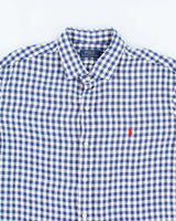 Vintage Ralph Lauren Linen Checked Long Sleeve Shirt - XL