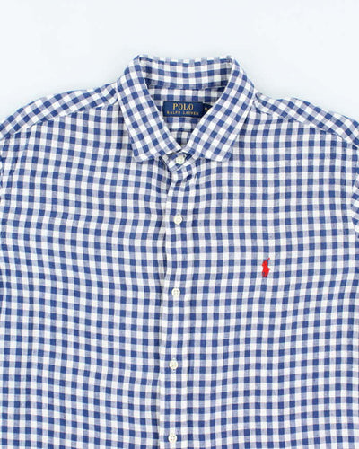 Vintage Ralph Lauren Linen Checked Long Sleeve Shirt - XL