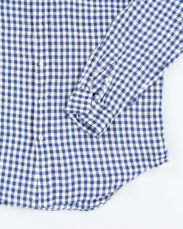 Vintage Ralph Lauren Linen Checked Long Sleeve Shirt - XL