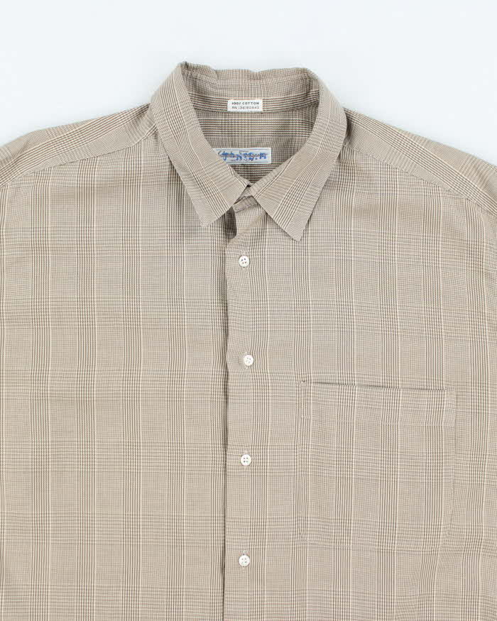 Vintage Salvatore Ferragamo Checked Long Sleeve Shirt - L