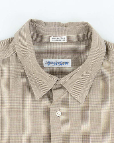 Vintage Salvatore Ferragamo Checked Long Sleeve Shirt - L
