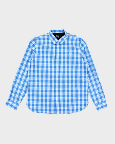 Vintage Fred Perry Checked Long Sleeve Shirt - L