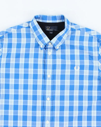 Vintage Fred Perry Checked Long Sleeve Shirt - L