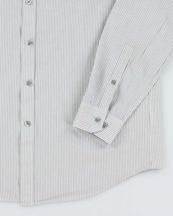 Vintage 00s DKNY Striped Long Sleeve Shirt - L