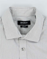 Vintage 00s DKNY Striped Long Sleeve Shirt - L