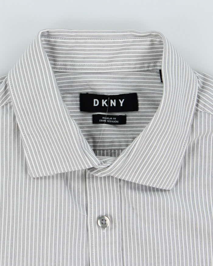 Vintage 00s DKNY Striped Long Sleeve Shirt - L