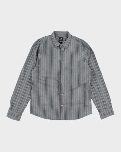 Vintage 2000's Armani Exchange Striped Button Up Shirt - XL