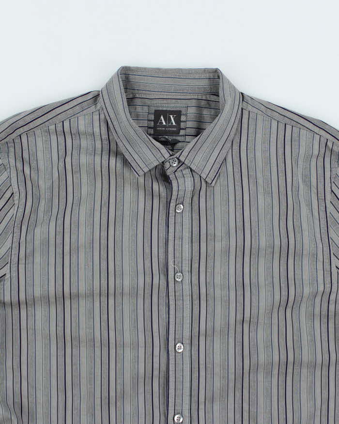 Vintage 2000's Armani Exchange Striped Button Up Shirt - XL