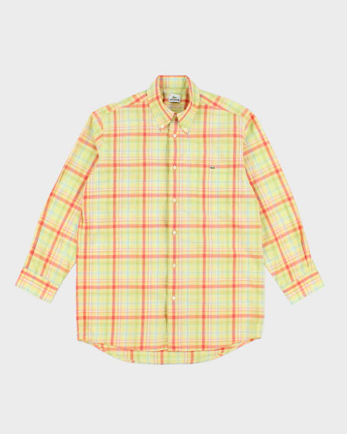 Vintage 2000's Lacoste Checked Button Up Shirt - M
