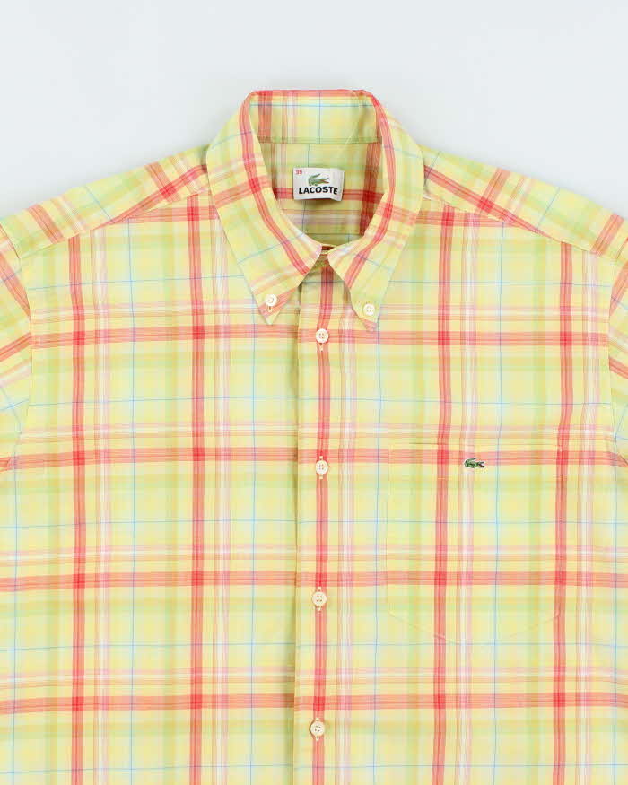 Vintage 2000's Lacoste Checked Button Up Shirt - M