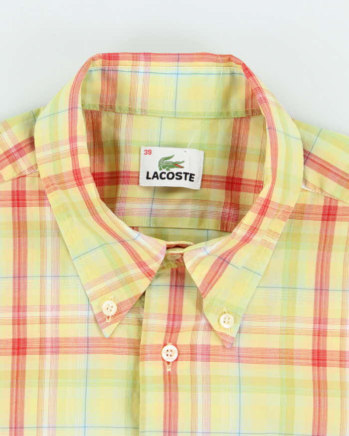 Vintage 2000's Lacoste Checked Button Up Shirt - M