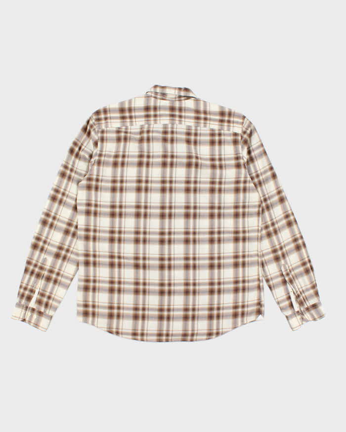 Vintage 2000's Lacoste Brown Plaid Button Up Shirt - M