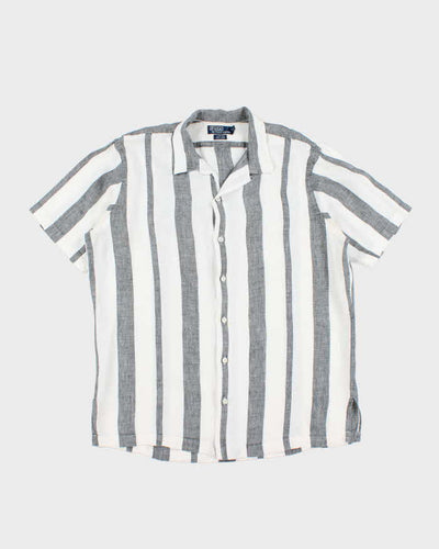 Vintage Ralph Lauren Striped Button Up Short Sleeve Shirt - L