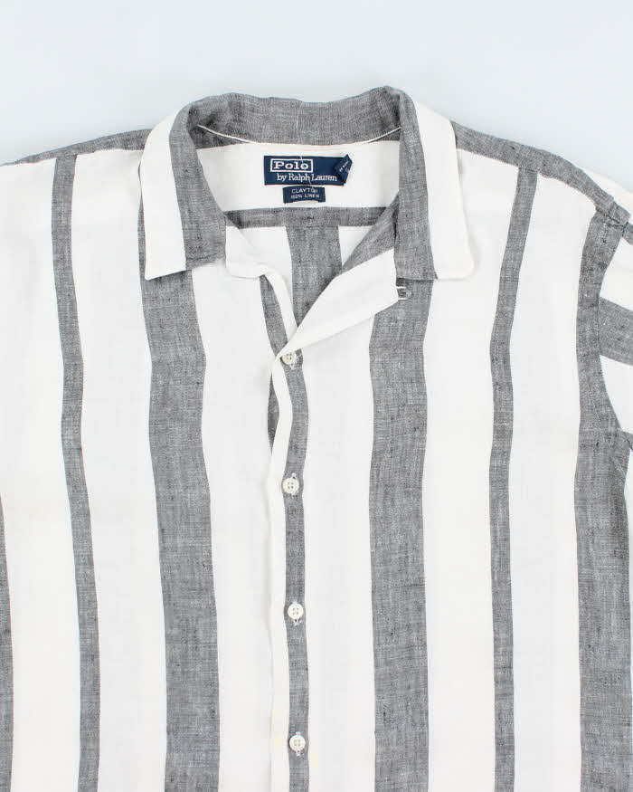 Vintage Ralph Lauren Striped Button Up Short Sleeve Shirt - L