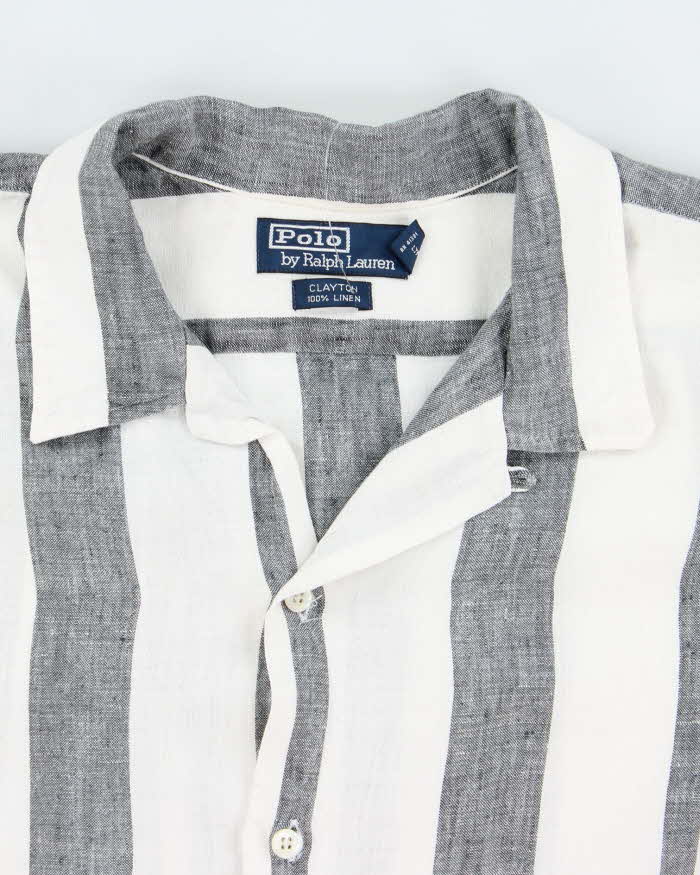 Vintage Ralph Lauren Striped Button Up Short Sleeve Shirt - L