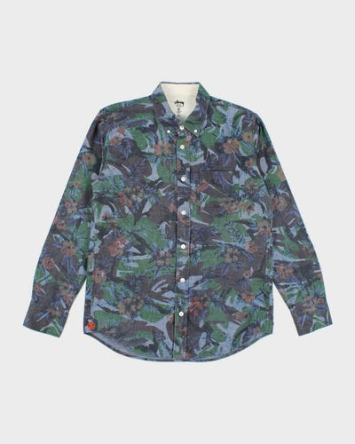 Vintage 2000's Stussy Floral Print Button Up Shirt - M