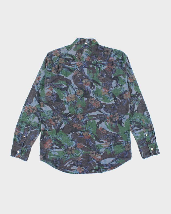 Vintage 2000's Stussy Floral Print Button Up Shirt - M