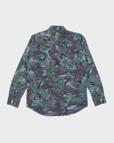 Vintage 2000's Stussy Floral Print Button Up Shirt - M