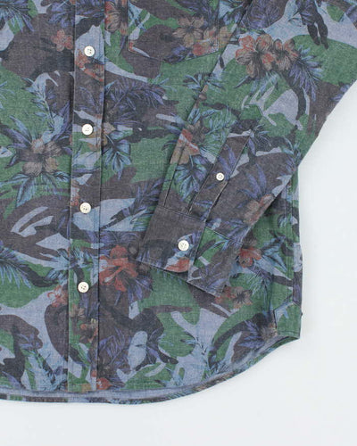 Vintage 2000's Stussy Floral Print Button Up Shirt - M