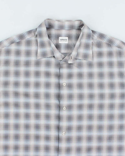 Vintage 2000's Armani Plaid Button Up Shirt - XL
