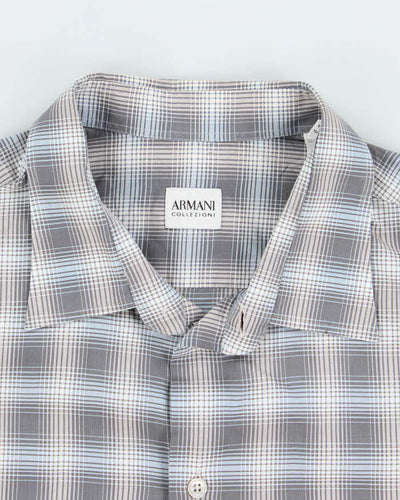Vintage 2000's Armani Plaid Button Up Shirt - XL