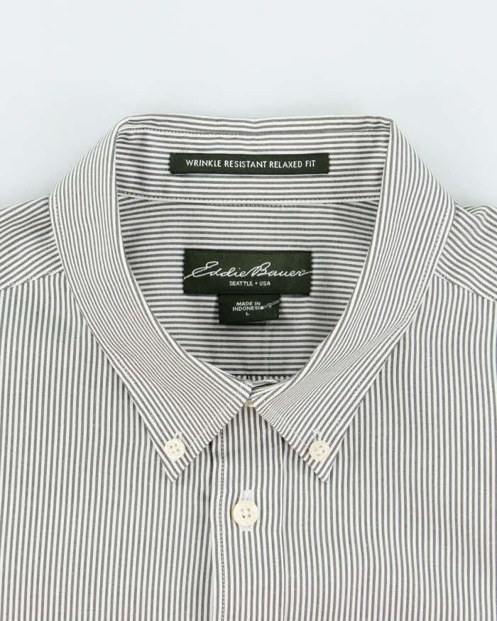 Vintage 2000's Eddie Bauer Striped Button Up Shirt - L