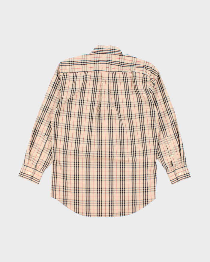 Vintage Burberry Nova Check Long Sleeve Shirt - M